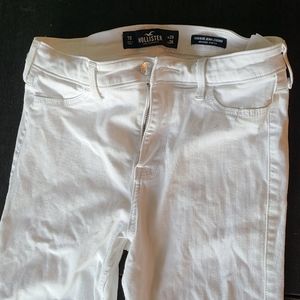 Hollister high rise white skinny jeans